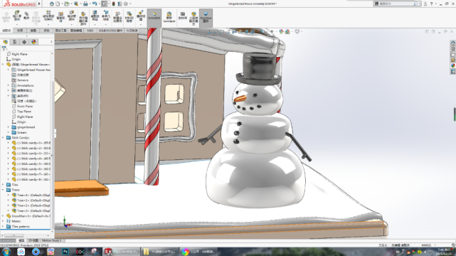 solidworks模型分享:圣诞小屋