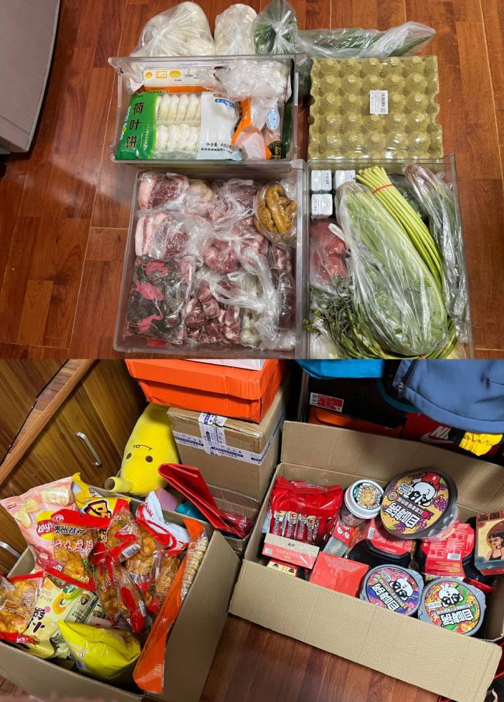 西安网友晒的囤货有备无患堪比年货采购网友暖心又扎心