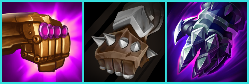 吉格斯:珠光护手(法爆),拳套,女妖之爪,基克的先驱法系和辅助装任选