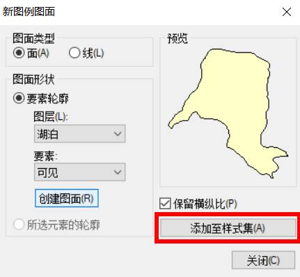 例如,有很多個湖泊,或很多條路網,你可以選定其中一種圖形來表達圖例