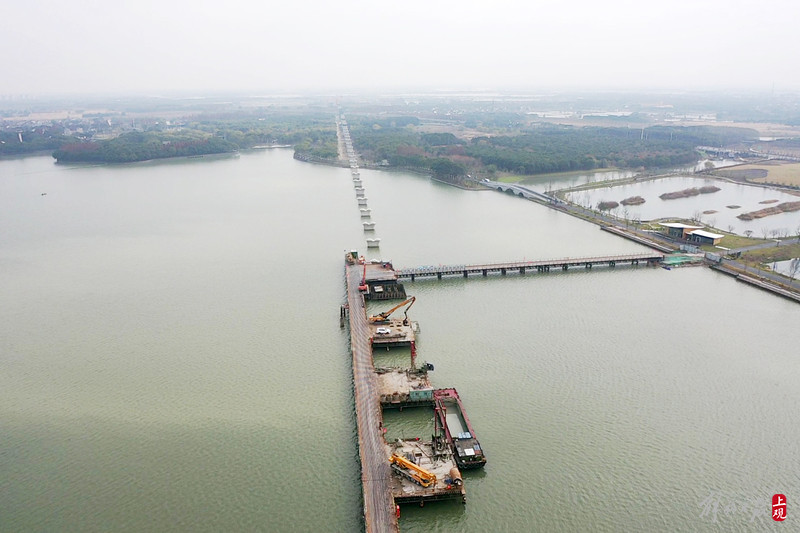 守护碧水沪苏湖高铁水中造陆施工避免污染