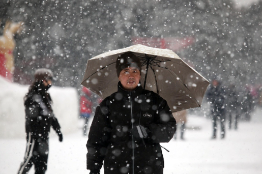 今天上班的路上一片白24号你那里下雪了吗