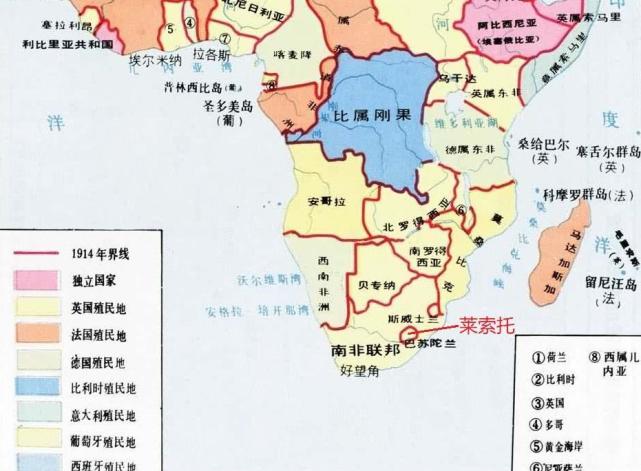 莱索托作为独立国家的存在,要早于南非共和国,在1910年英国将开普省