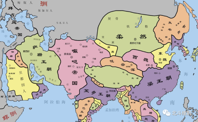 通过外交创造条件突厥在短短20年就发展成为世界性的大国