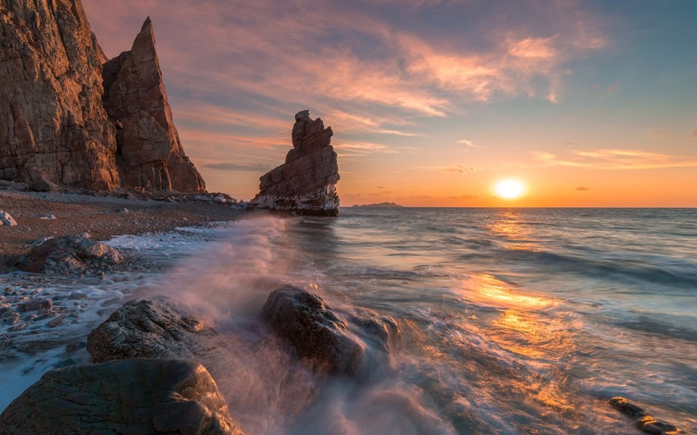 風景治癒系治癒風景圖片一起看日落