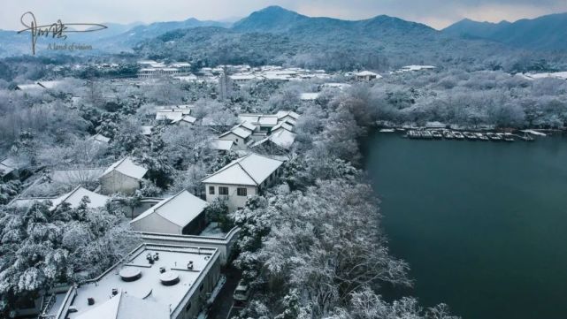 纷纷扬扬,今年杭州的第一场雪如约而至,美景如斯