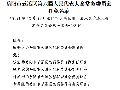 李朝霞任汩罗市监察委员会副主任徐波任汩罗市乡村振兴局局长周灿文任