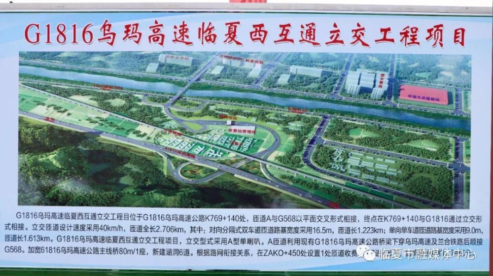 甘肃省高速公路开口子拓展工程省市共建g1816乌玛高速临夏西互通立交