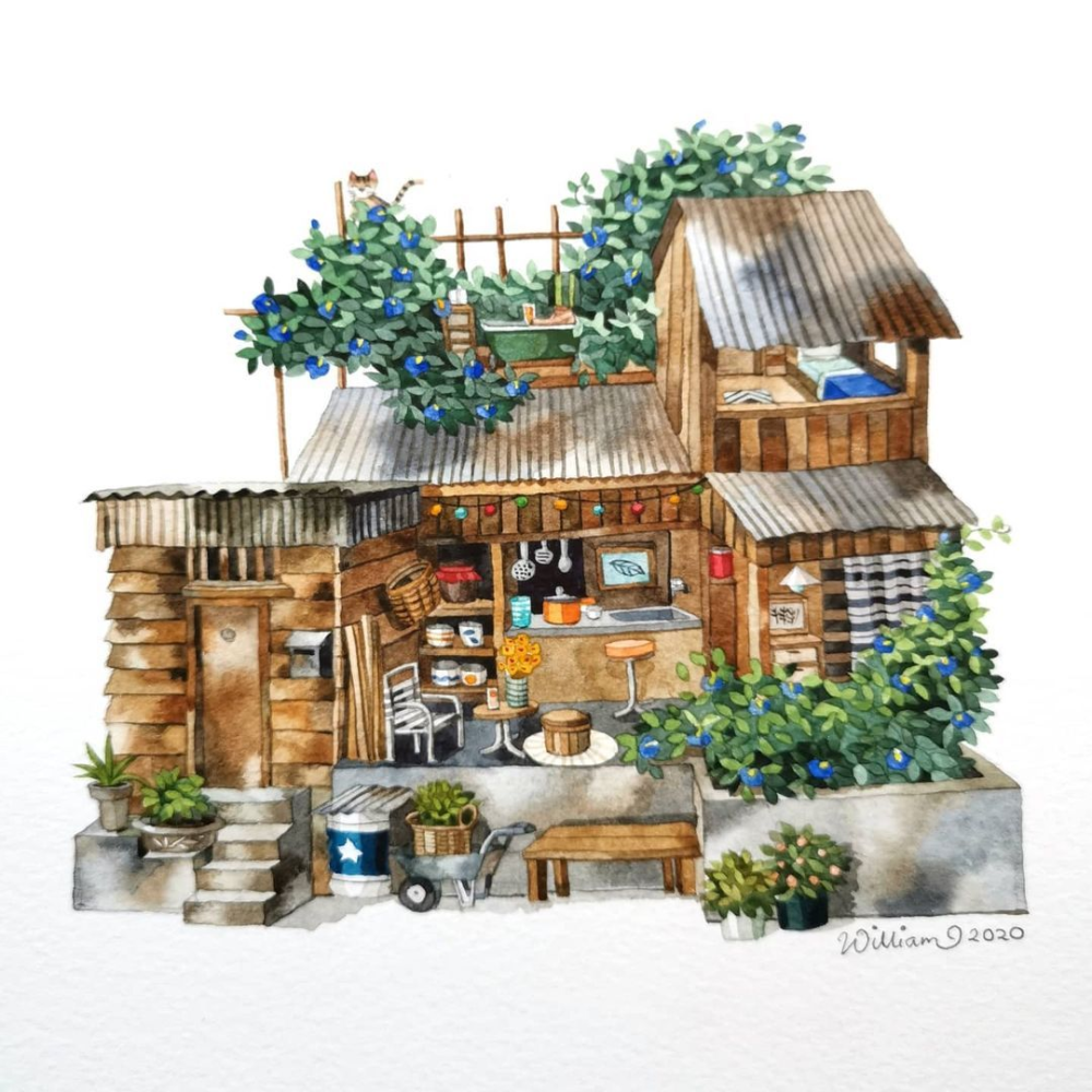 水彩小屋作者williamsim