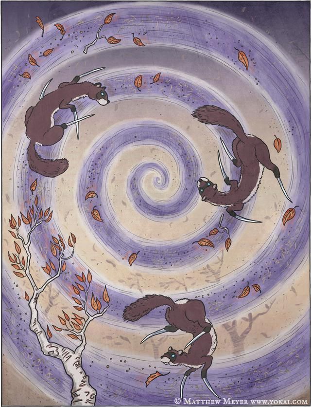 日本传说中的隐形妖怪镰刀三人组旋风过人极速治愈镰鼬