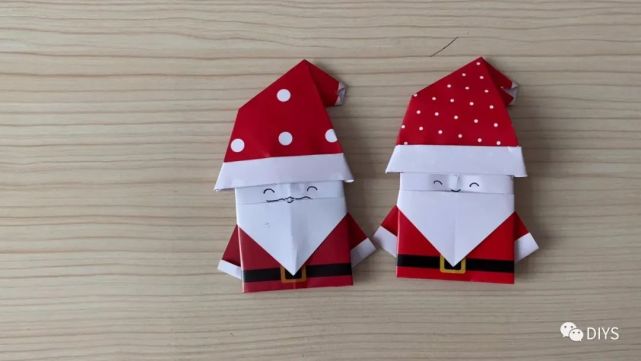 手工折纸简单又可爱的迷你圣诞帽