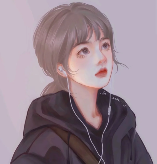 手绘女头我开心就好其他都不重要