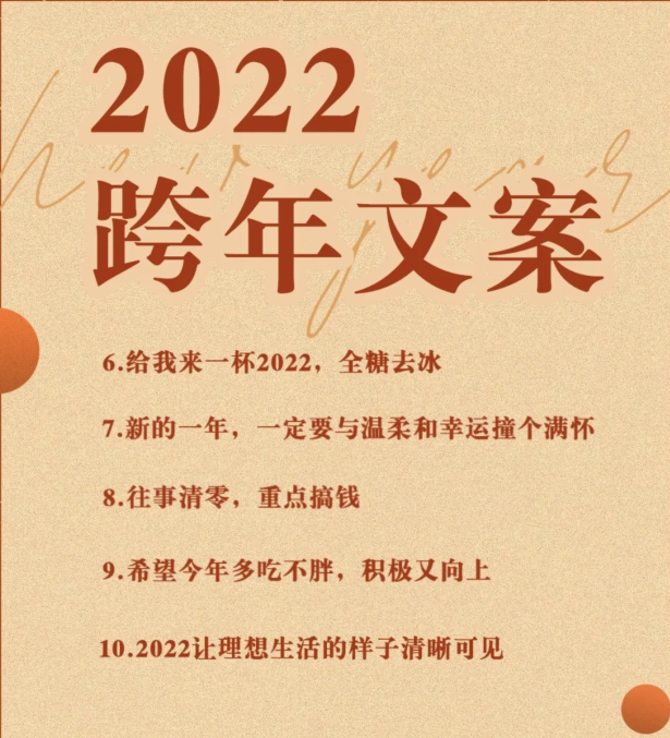 2022年跨年文案