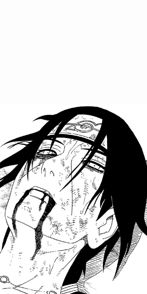 宇智波鼬黑白背景图_腾讯新闻