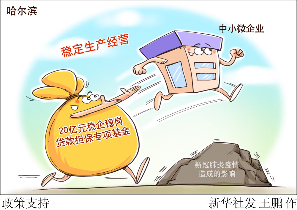 图表漫画经济政策支持