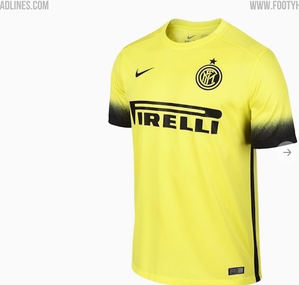 国际米兰202223赛季第三球衣谍照曝光黄色基调