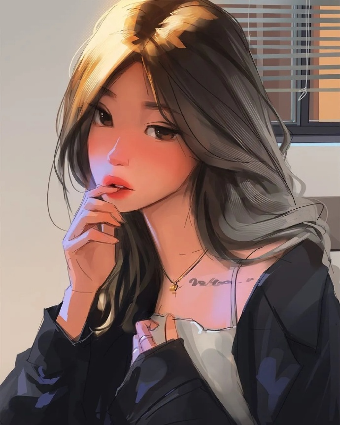 一组美女人物插画傲娇小姐姐插画师samyang
