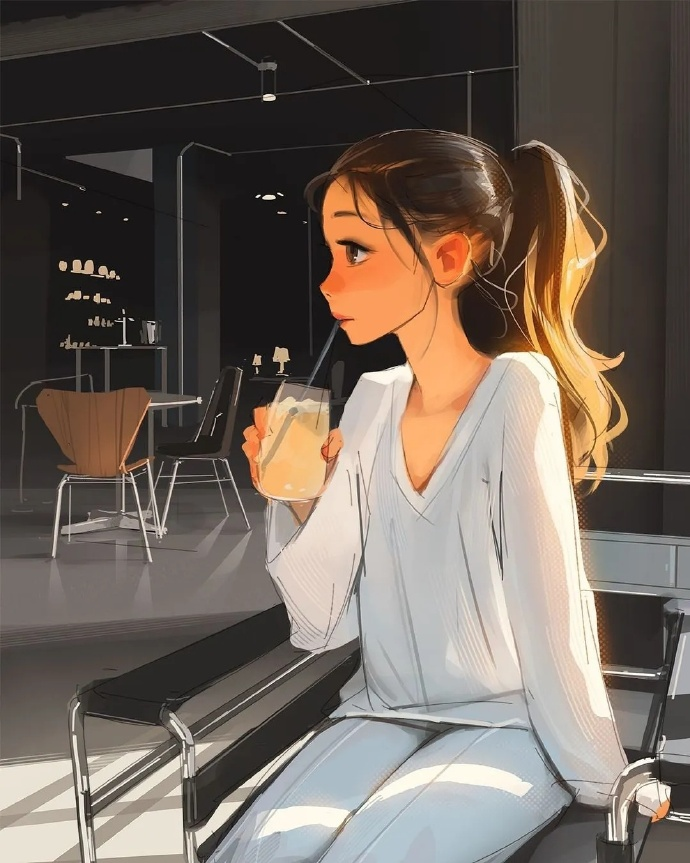 一组美女人物插画傲娇小姐姐插画师samyang