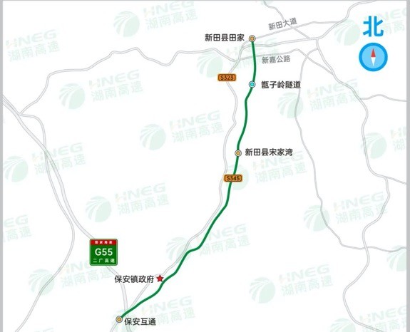 零道高速公路位於永州市南部,起於富家橋鎮,與在建的永零高速對接