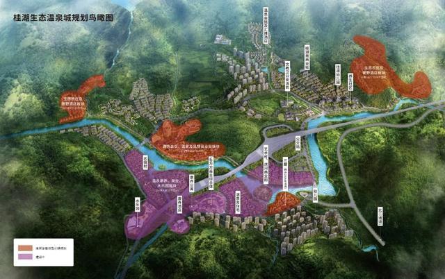 根据《福州市桂湖生态温泉城控制性详细规划》,规划控制范围约9355亩