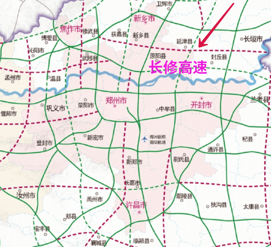 长垣至修武高速位置图图片