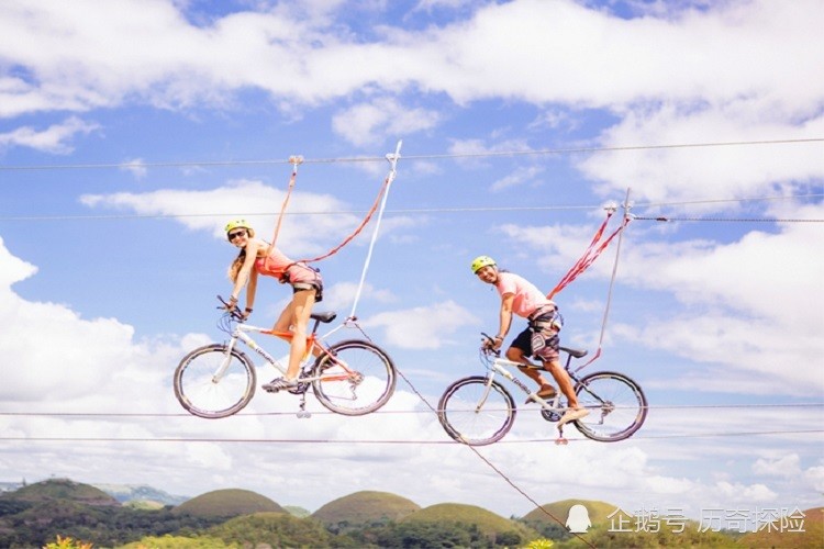 俠天下景區:空中自行車,這個真的很嚇人!_騰訊新聞