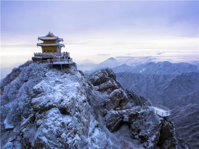 一场雪道尽了老君山的无限风情