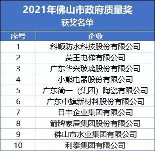 陈伟明为第二批"佛山标准"产品企业颁奖白涛为获奖企业授牌现场