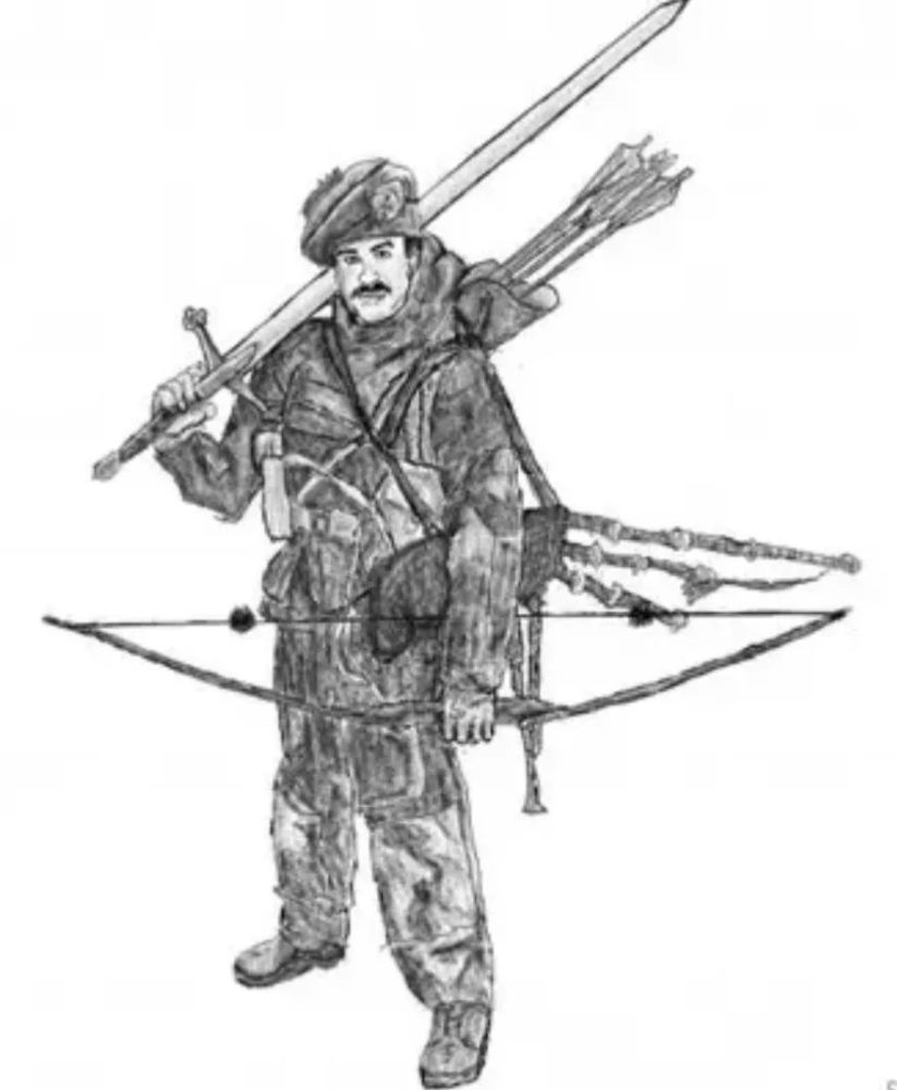 二战疯子杰克不用热武器爱用冷兵器他用长弓和阔剑战场上冲锋杀敌