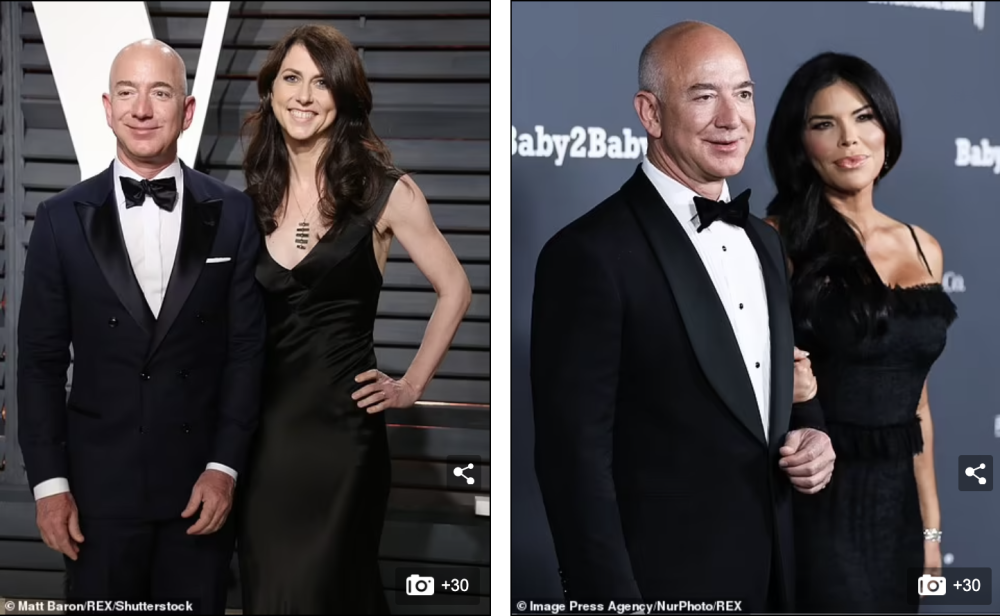 亿亿富翁贝佐斯的有趣变化:财富爱情将他从科技宅男,变巨石强森_腾讯