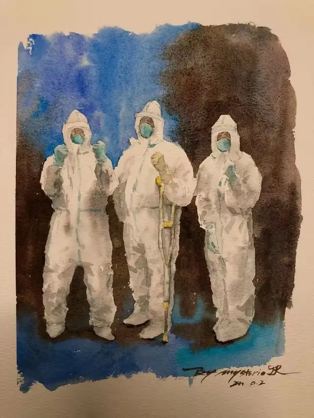 西安市美术家协会"众志成城 抗击疫情"水彩艺委会作品系列展_腾讯新闻