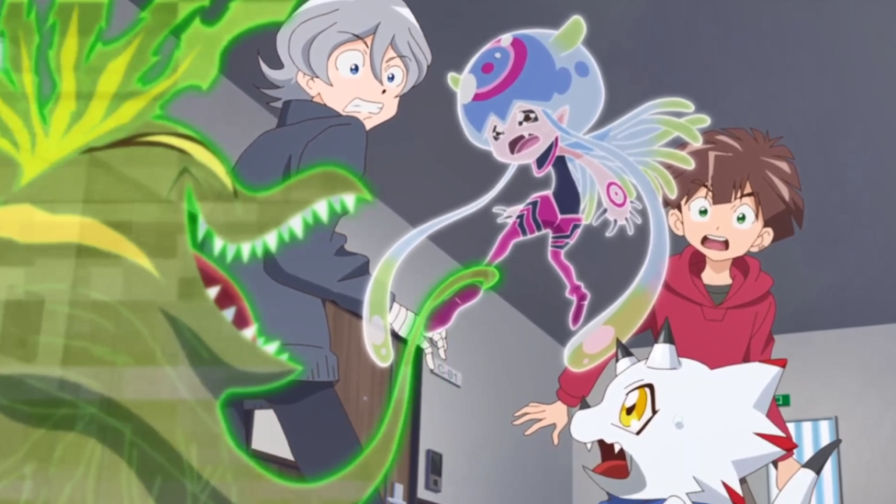 因为杂草兽喜好是水分,而海蜇兽又是水母,如同狼与羊一般,海蜇兽见到