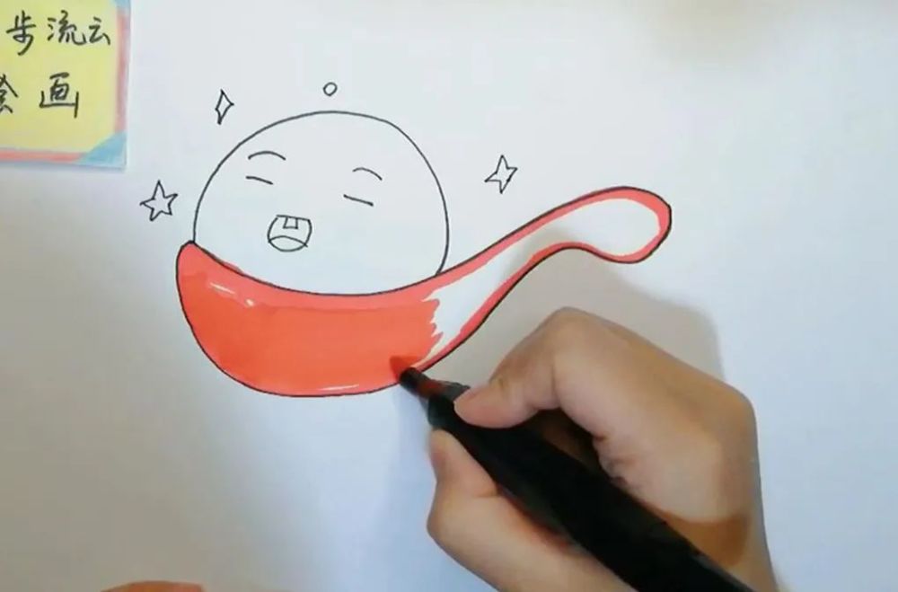 儿童简笔画教程汤圆简单的绘画步骤