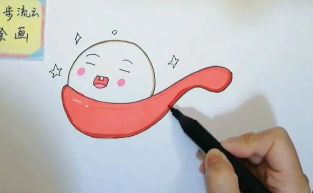 儿童简笔画教程:汤圆,简单的绘画步骤