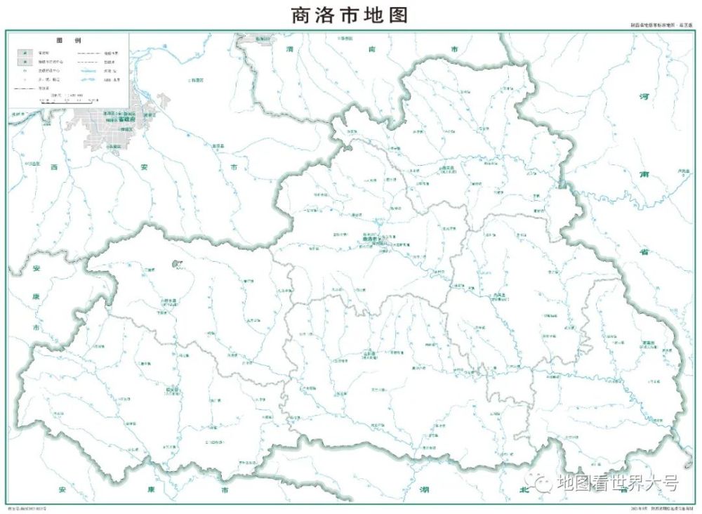 商洛市面积19292平方公里,辖1区6县:商州区,洛南县,丹凤县,商南县