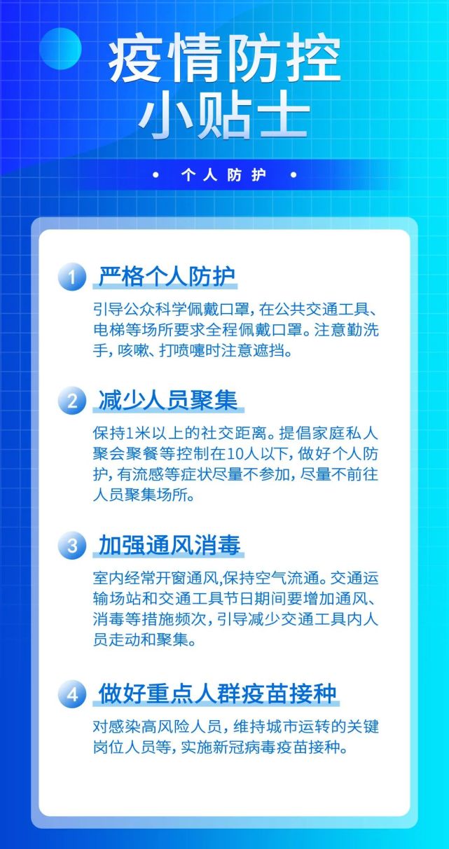 做好个人防护这份疫情防控小贴士请收好