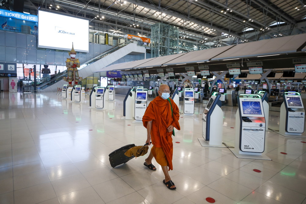 疫情下的泰国曼谷素万那普机场