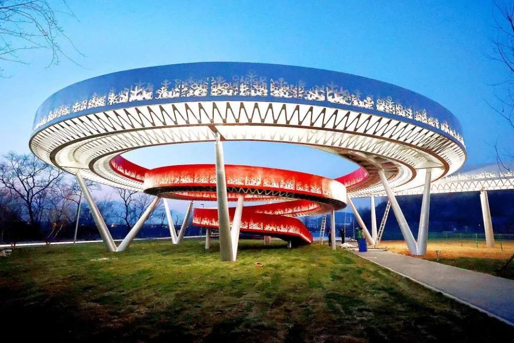 冬奥之环点亮石景山夜景打卡新去处