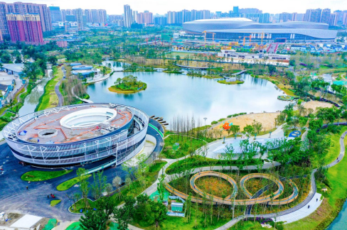 无界展示 有机串联成都生态文明建设主题公园项目以 18 公里九道堰