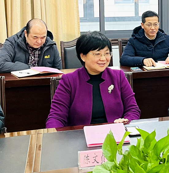 陈文贞首先致欢迎词,向中国科学技术大学各位领导的莅临致以热烈的