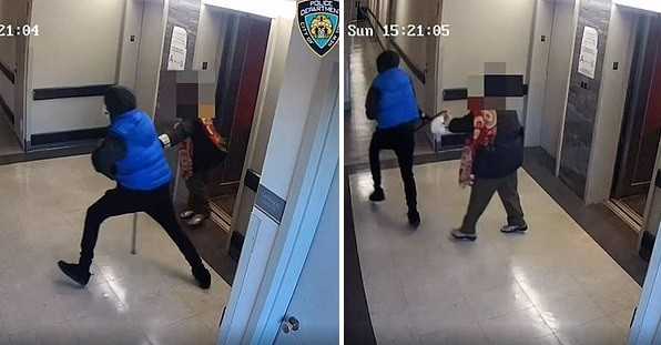 一名男子将85岁老人从电梯里拽出来摔到地上，抢走其钱包（视频/图） - 2