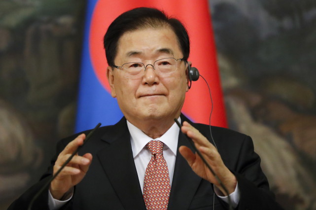 韩国外交部长郑义溶(资料图),图源:澎湃影像