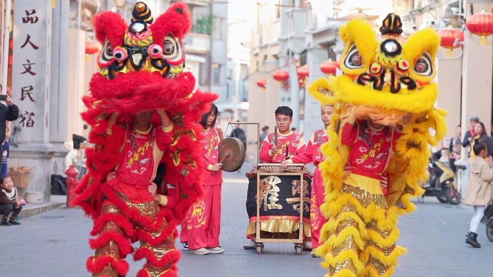视频舞动喜庆传承斗门传统醒狮文化