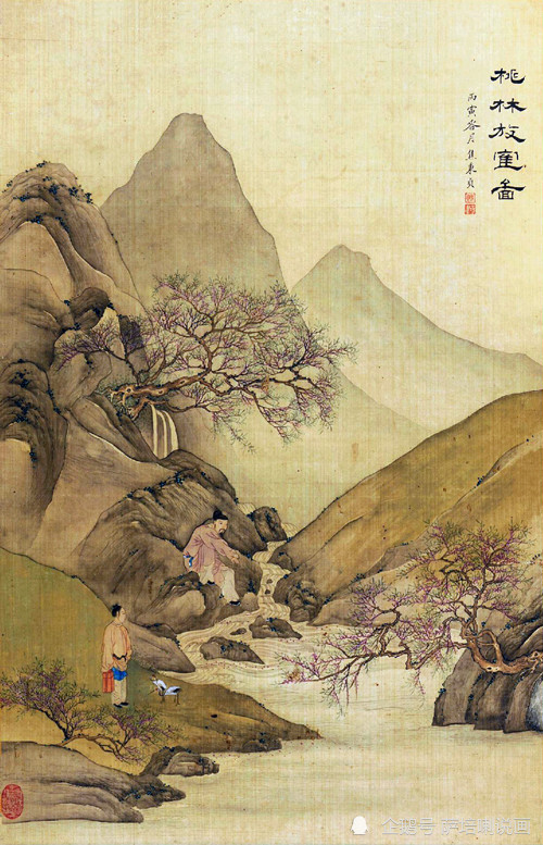 《放鹤图》看上去庄重典雅,明明是个清新雅致的题材,让焦秉贞画出来一