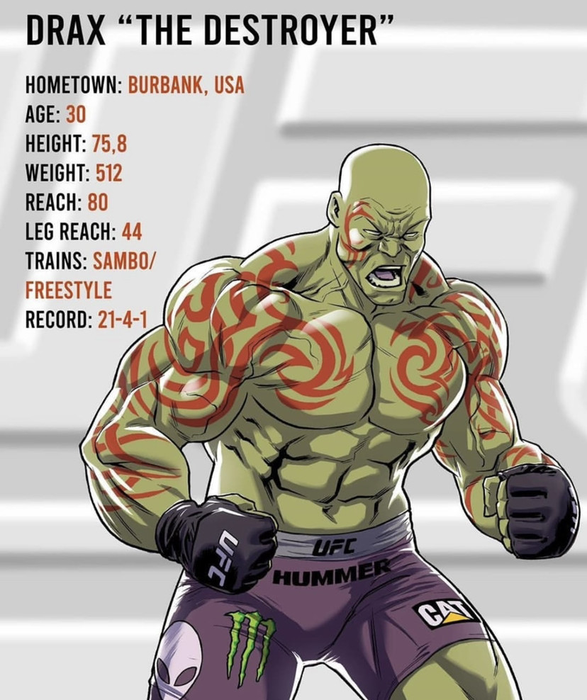 动漫风格ufc自由格斗选手