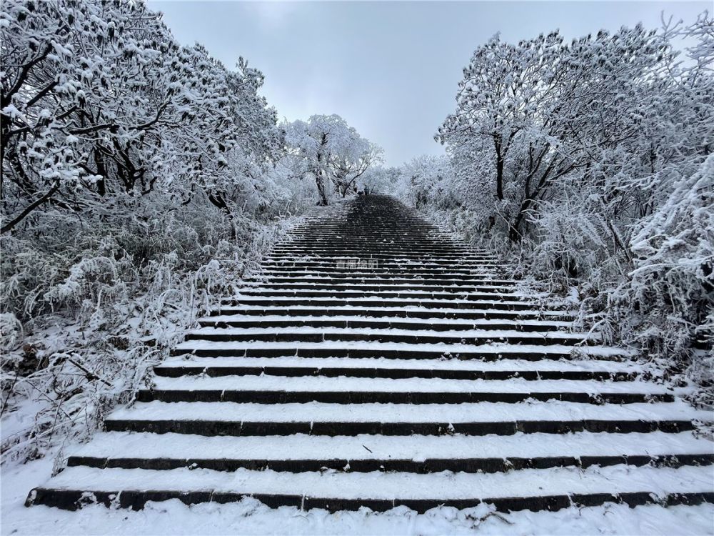 绵阳千佛山雪景图片