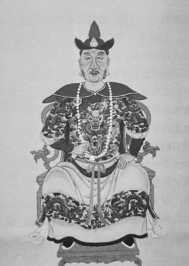 努尔哈赤朝服像,悬挂于奉先殿,太庙,寿皇殿等处.