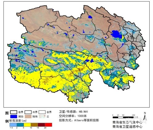 青海省积雪面积为2914万平方公里比例超过40