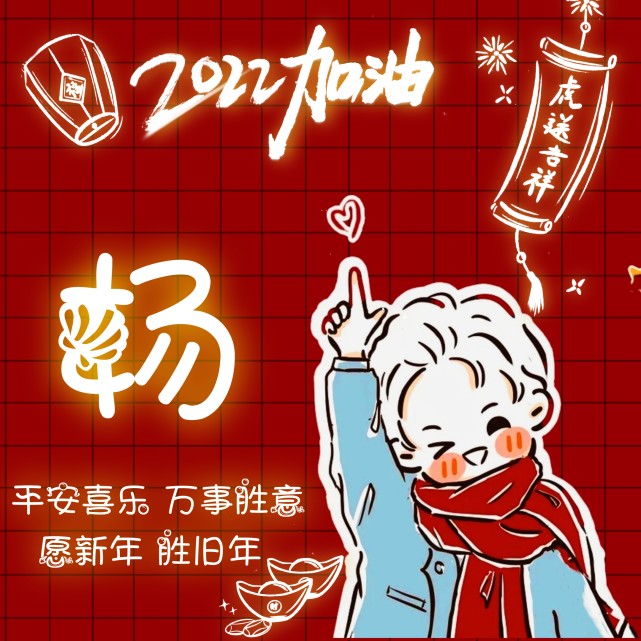 自制2022新年姓氏頭像