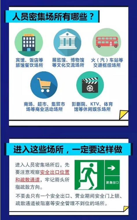 应急科普丨图说人员密集场所安全防范小贴士